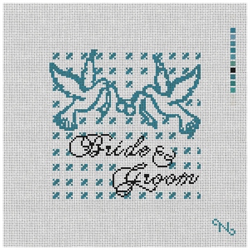 Doves of Peace Wedding Pillow Needlepoint Kit