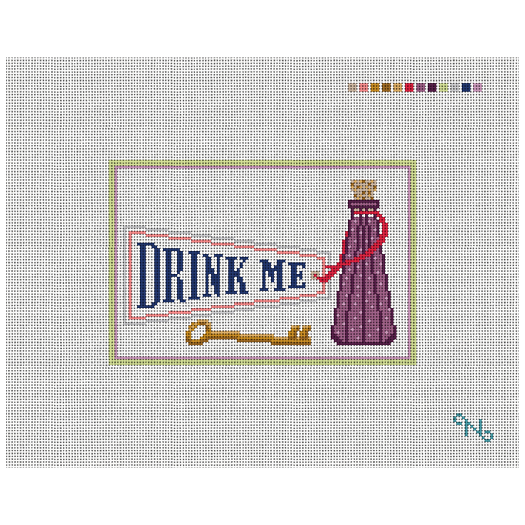 Drink Me Potion Needlepoint Door Hanger Kit