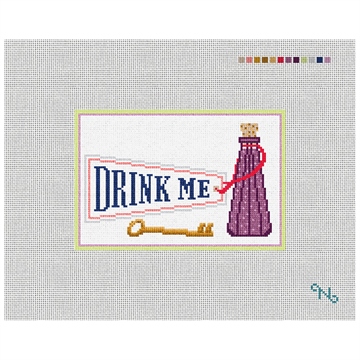 Drink Me Potion Needlepoint Door Hanger Kit Stitched Preview