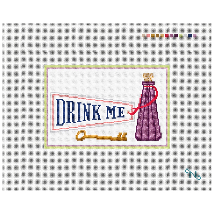 Drink Me Potion Needlepoint Door Hanger Kit Stitched Preview