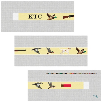 Duck Hunting Belt Needlepoint Kit Stitched Preview