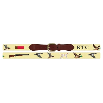 Duck Hunting Needlepoint Belt