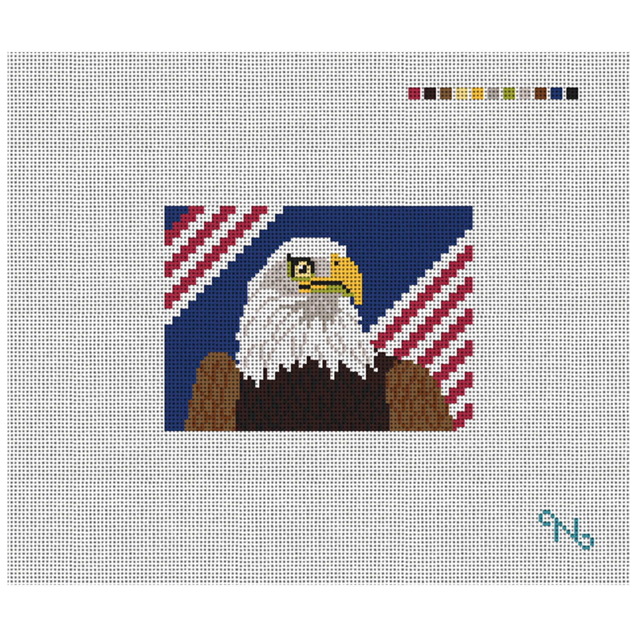 Eagle Needlepoint Card Wallet Kit