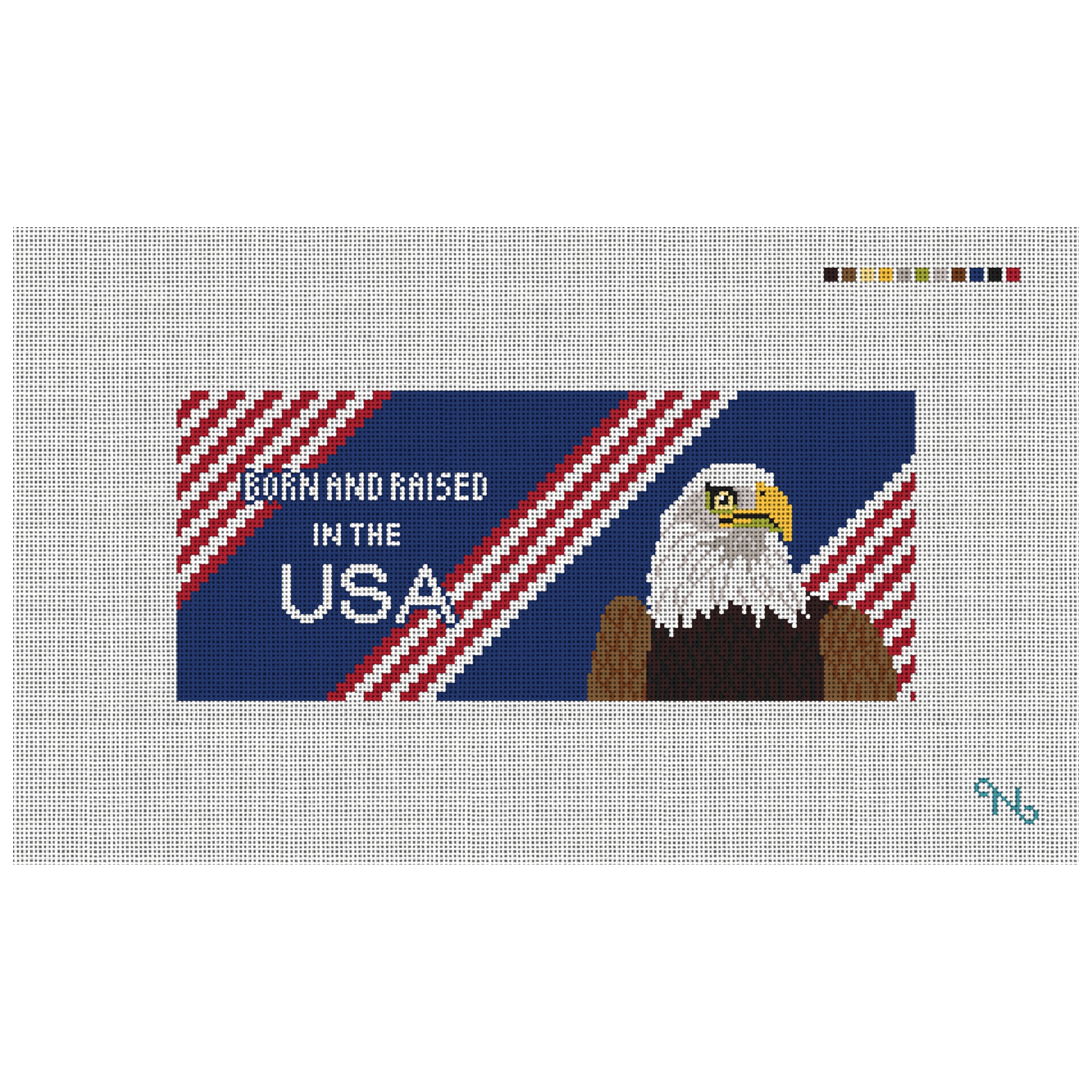 Eagle Needlepoint Flask Kit
