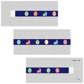 Easter Needlepoint Belt Kit Stitched Preview