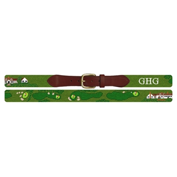 Eastward Ho! Golf Course Needlepoint Belt