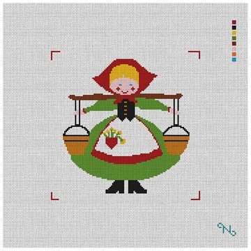 Eight Maids A-Milking Needlepoint Kit