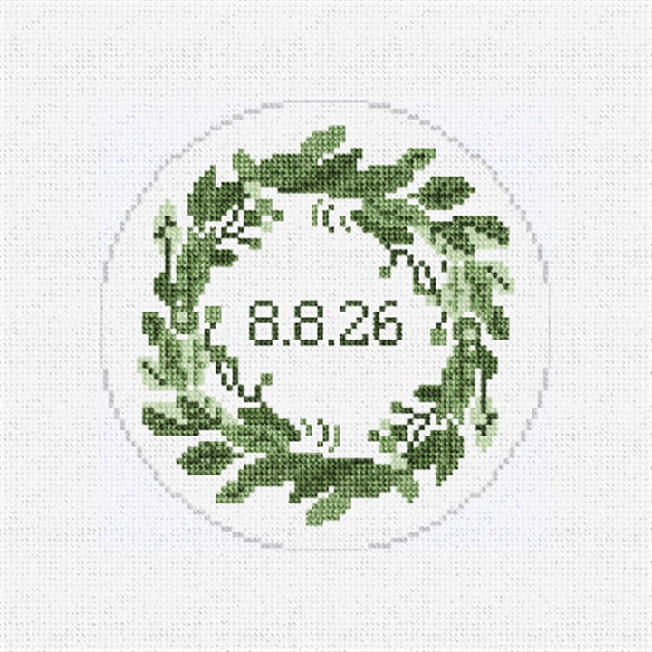 Elegant Wreath Needlepoint Ornament Kit