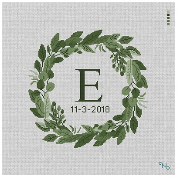 Elegant Wreath Needlepoint Pillow Kit