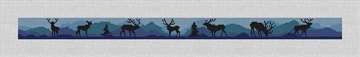 Elk Blue Needlepoint Dog Collar Kit