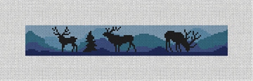 Elk Blue Needlepoint Key Fob Kit