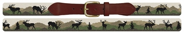 Elk Camo Needlepoint Belt