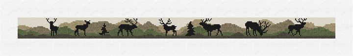 Elk Camo Needlepoint Dog Collar Kit Stitched Preview