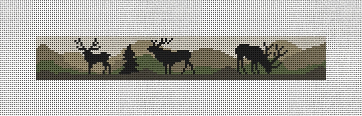 Elk Camo Needlepoint Key Fob Kit