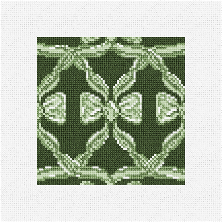 Emerald Bows Needlepoint Coaster Ornament Kit