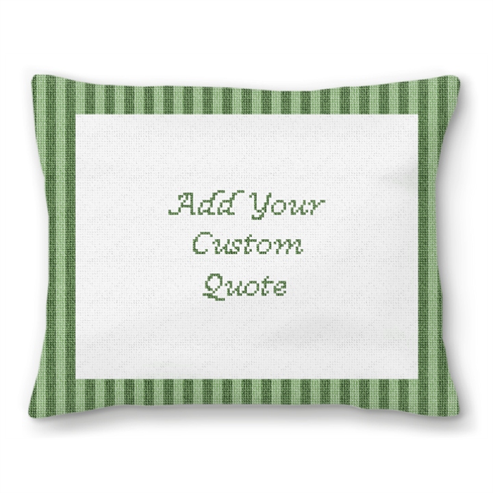 Emerald Edge Personal Needlepoint Pillow