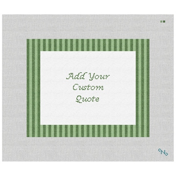 Emerald Edge Personal Needlepoint Pillow Kit Stitched Preview