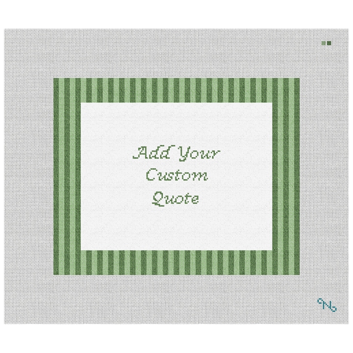 Emerald Edge Personal Needlepoint Pillow Kit Stitched Preview