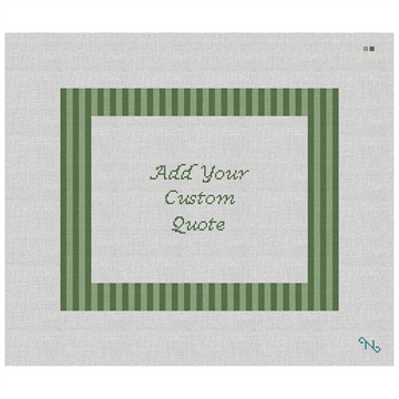 Emerald Edge Personal Needlepoint Pillow Kit