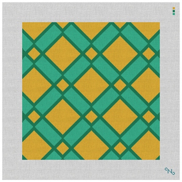 Emerald Lattice Needlepoint Kit