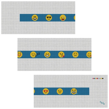 Emojis Needlepoint Belt Kit