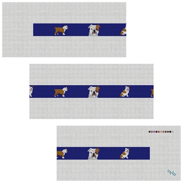 English Bulldog Needlepoint Belt Kit