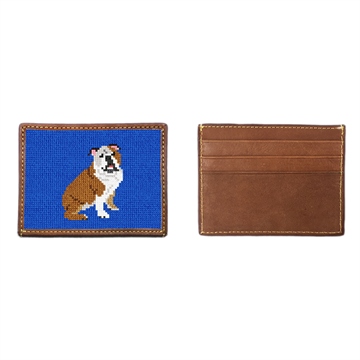 English Bulldog Needlepoint Card Wallet
