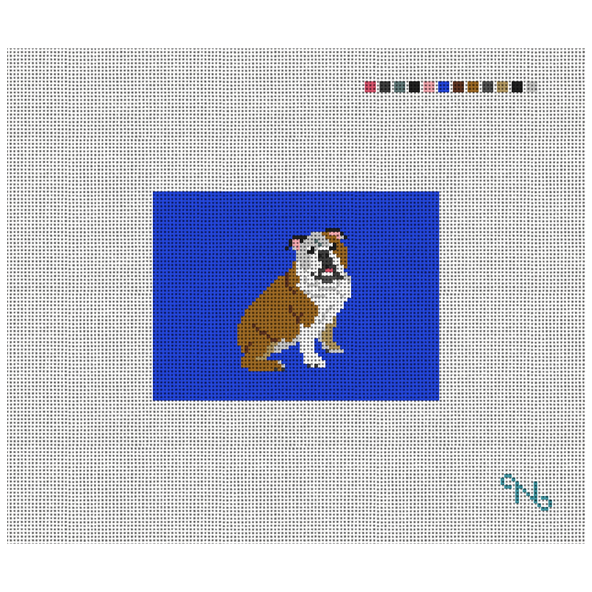 English Bulldog Needlepoint Card Wallet Kit