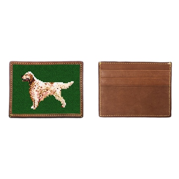 English Setter Needlepoint Card Wallet