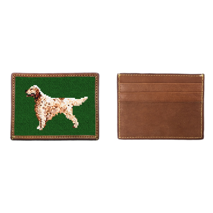 English Setter Needlepoint Card Wallet