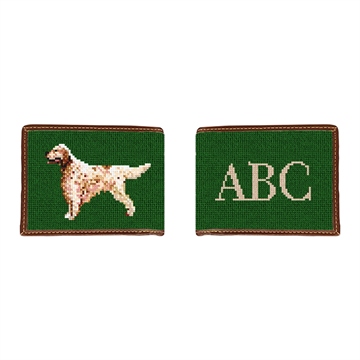 English Setter Needlepoint Wallet