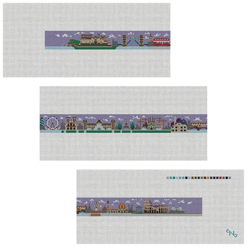 European Landscape Needlepoint Belt Kit