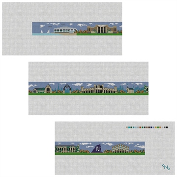 Evanston Illinois Landscape Needlepoint Belt Kit