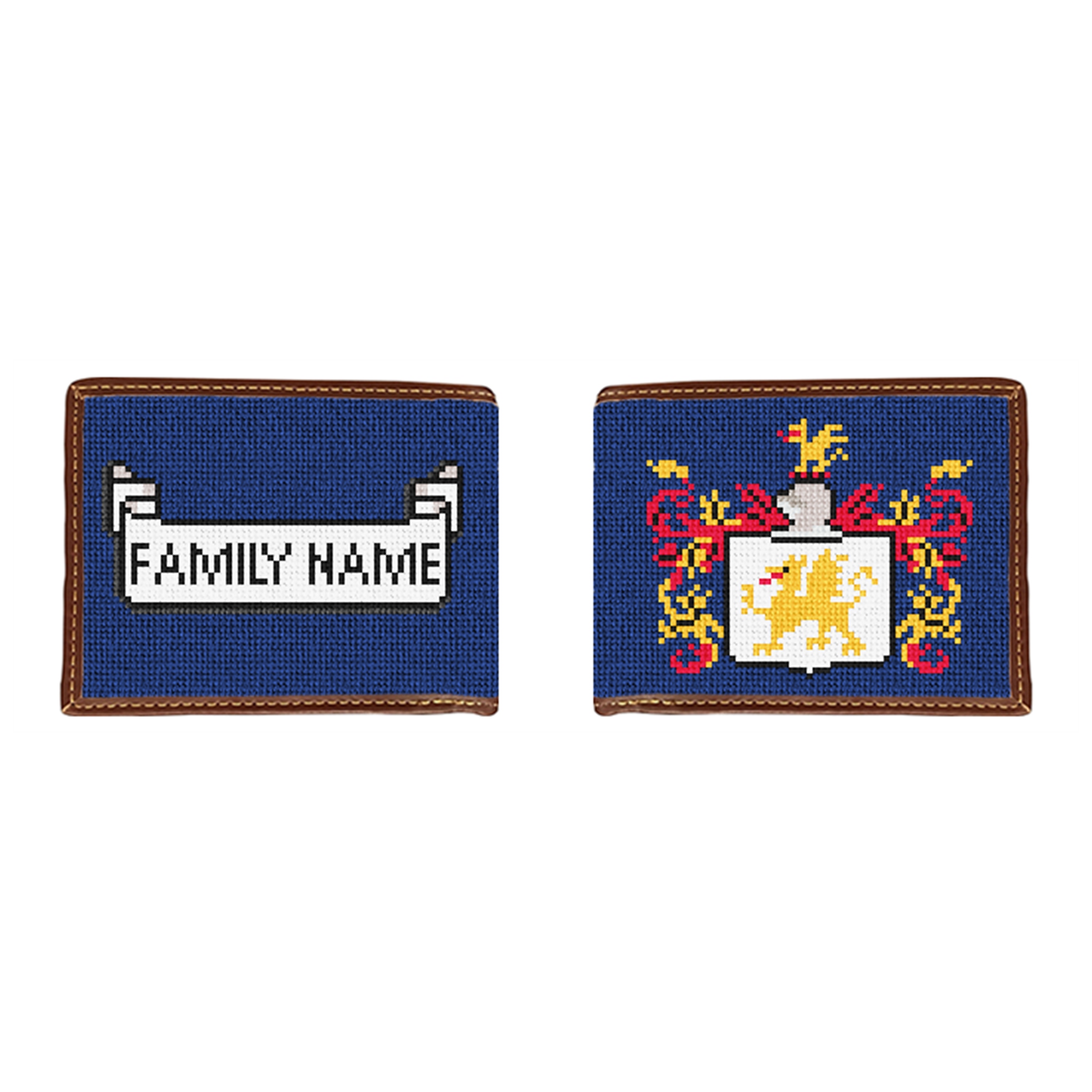 Family Crest Needlepoint Wallet