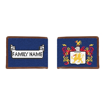 Family Crest Needlepoint Wallet