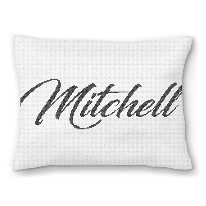 Family Name Needlepoint Pillow