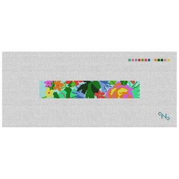 Fancy Floral Needlepoint Key Fob Kit
