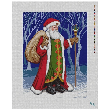 Father Christmas Needlepoint Pillow Kit