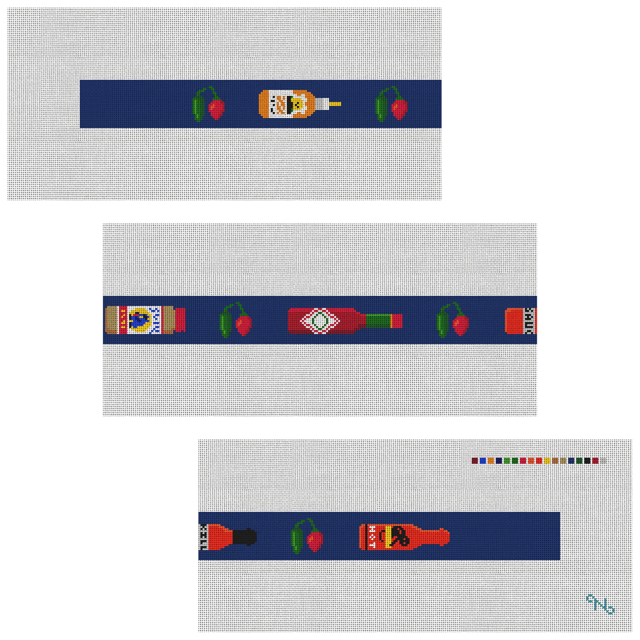 Favorite Hot Sauce Needlepoint Belt Kit