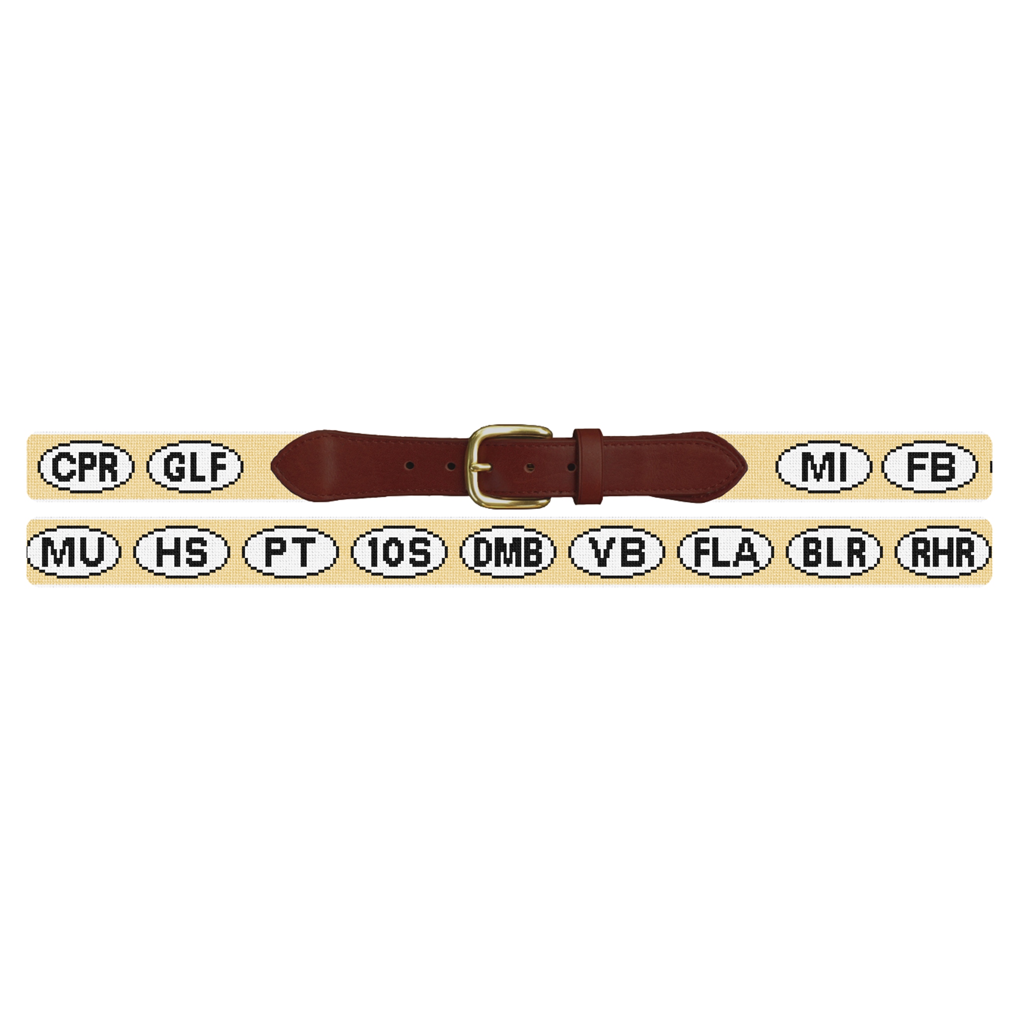 Favorite Places Needlepoint Belt