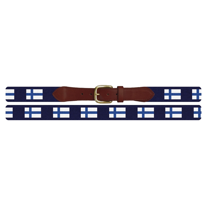 Finland Flag Needlepoint Belt