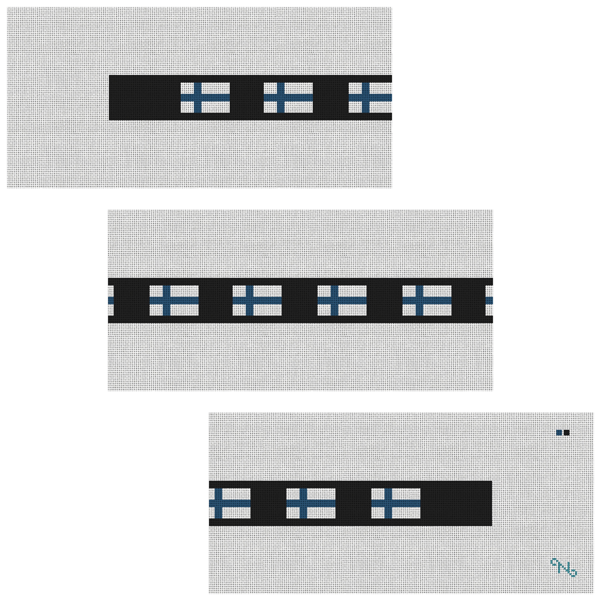 Finland Flag Needlepoint Belt Kit