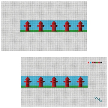 Fire Hydrant Dog Collar Needlepoint Kit