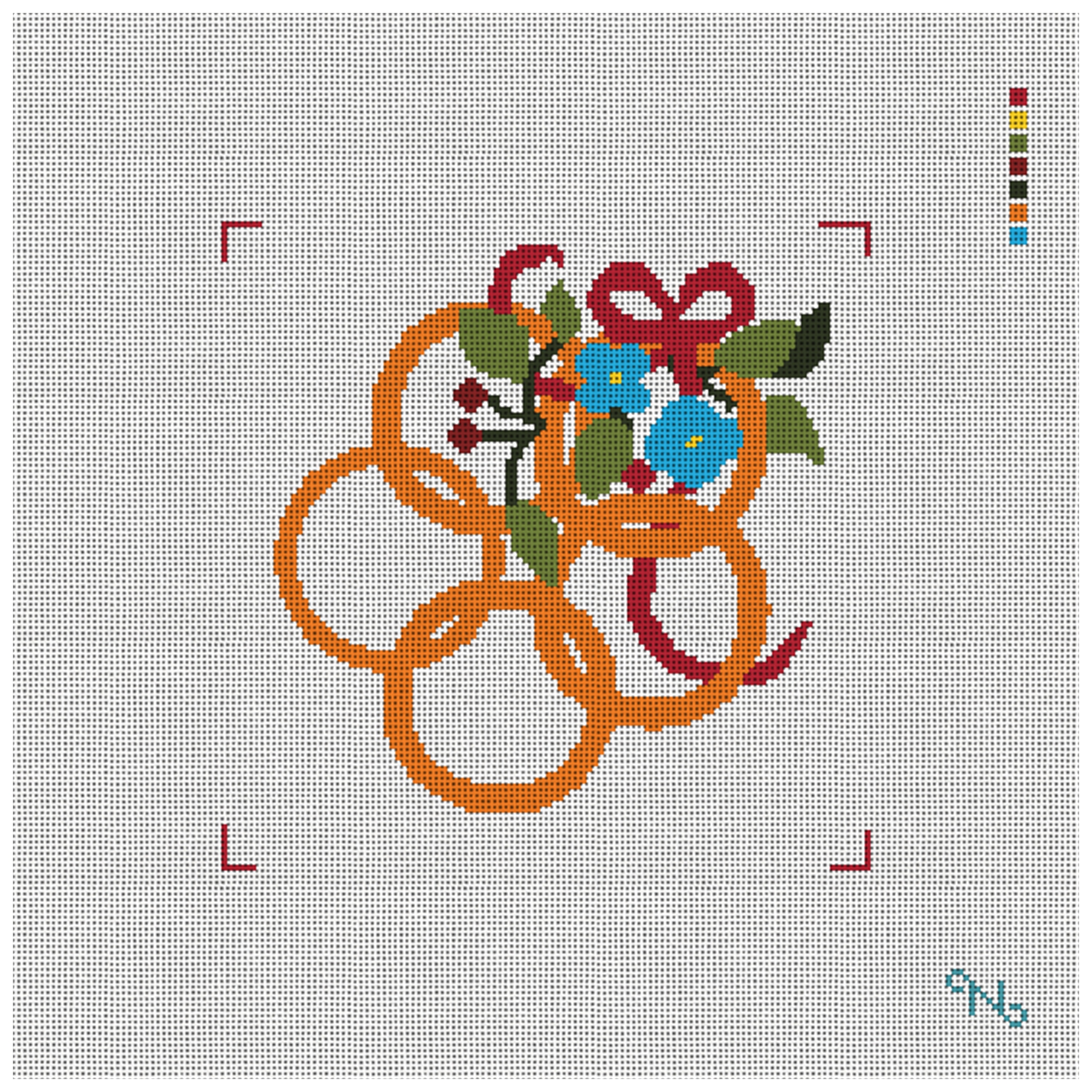 Five Golden Rings Needlepoint Kit