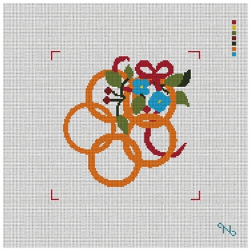Five Golden Rings Needlepoint Kit