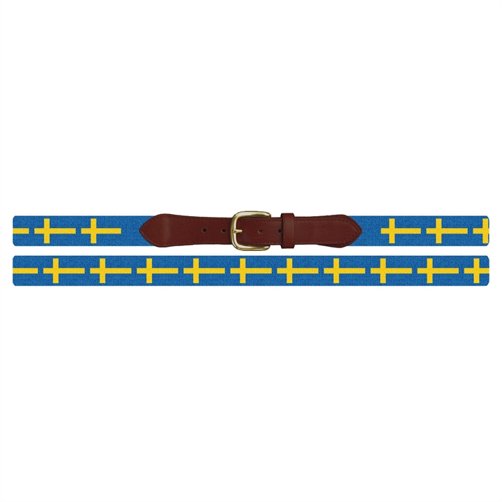 Flag of Sweden Needlepoint Belt