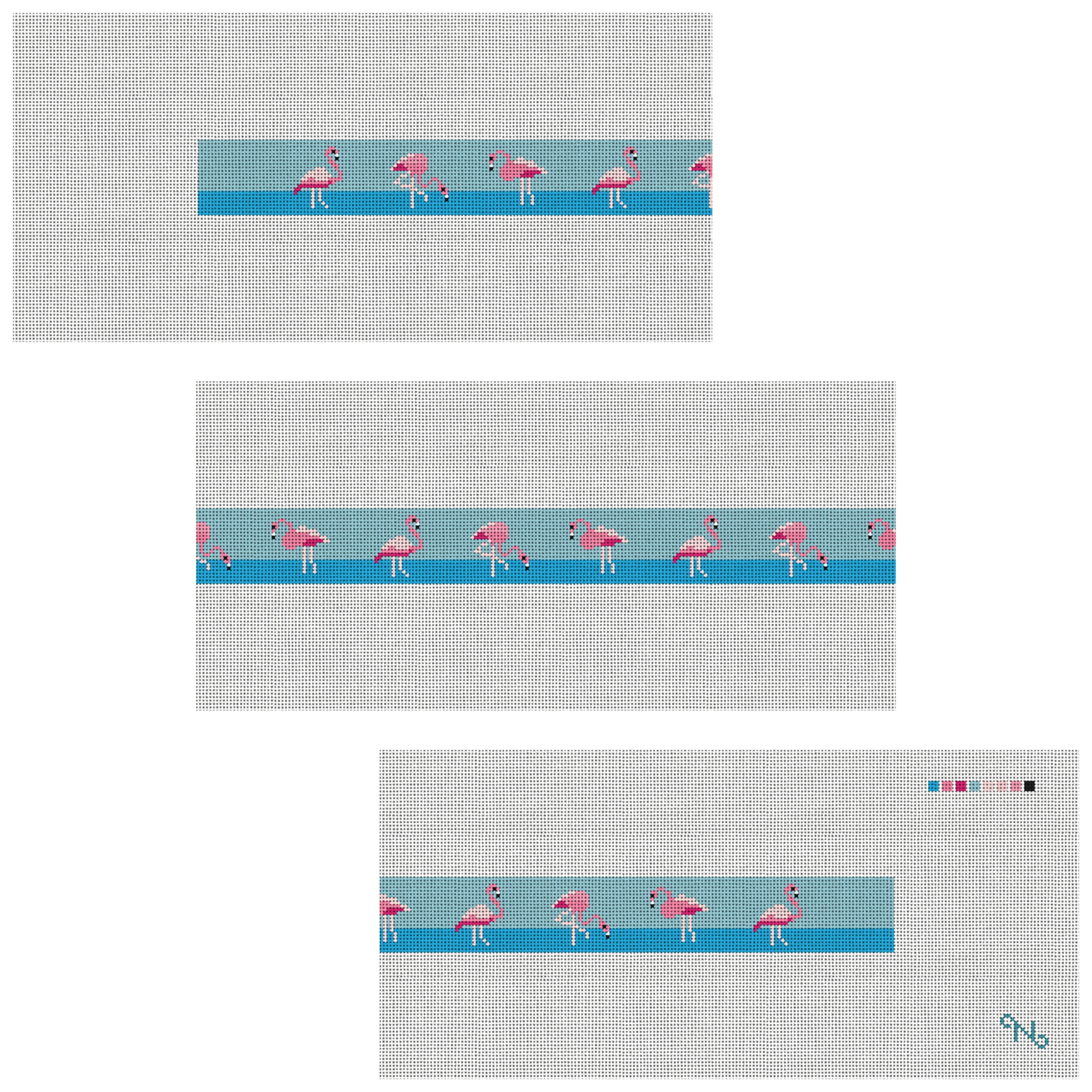Flamingo Needlepoint Belt Kit
