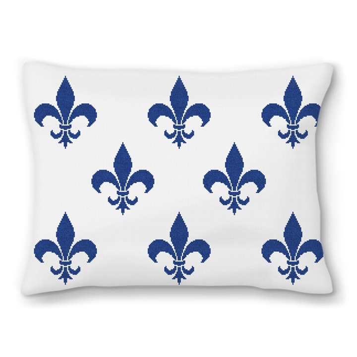 Fleur De Lis Needlepoint Pillow