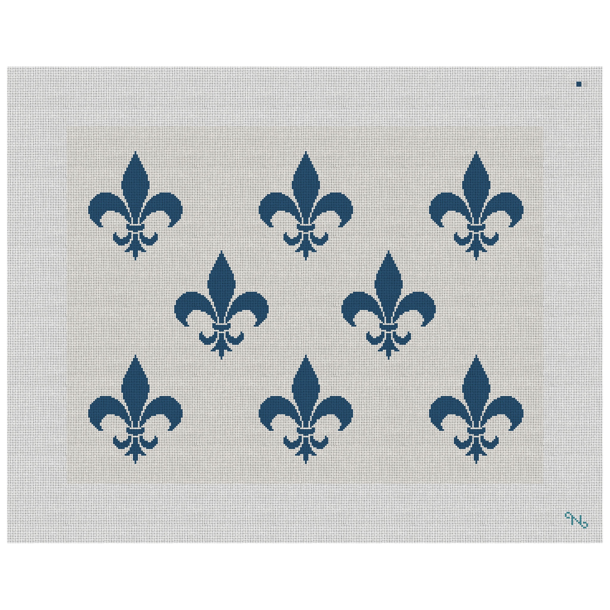 Fleur De Lis Needlepoint Pillow Kit