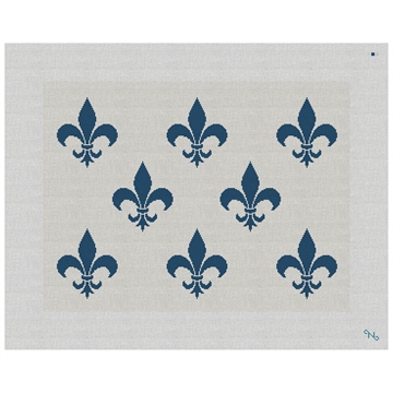 Fleur De Lis Needlepoint Pillow Kit